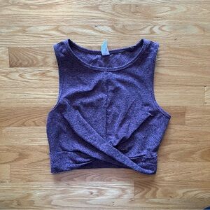 Women's Purple Sleeveless Exercise Top